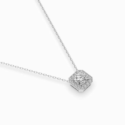 Solitär-Eternity-Halskette (Rund), 0.2 ct — 104-10042(3.7)
