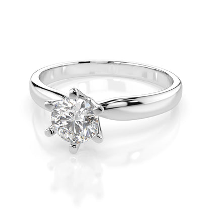 Solitär-Ring (Rund), 0.7 ct — 101-10040(5.7)