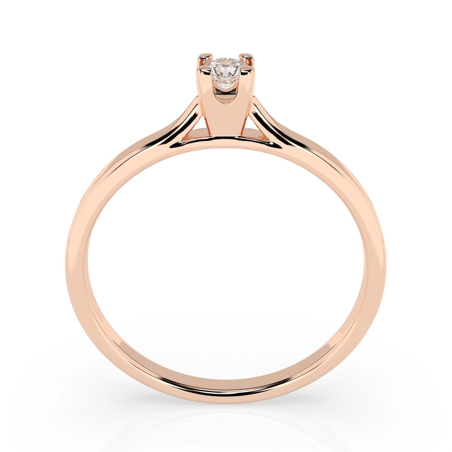 Solitär-Ring (Rund), 0.06 ct — 101-10034(2.5)