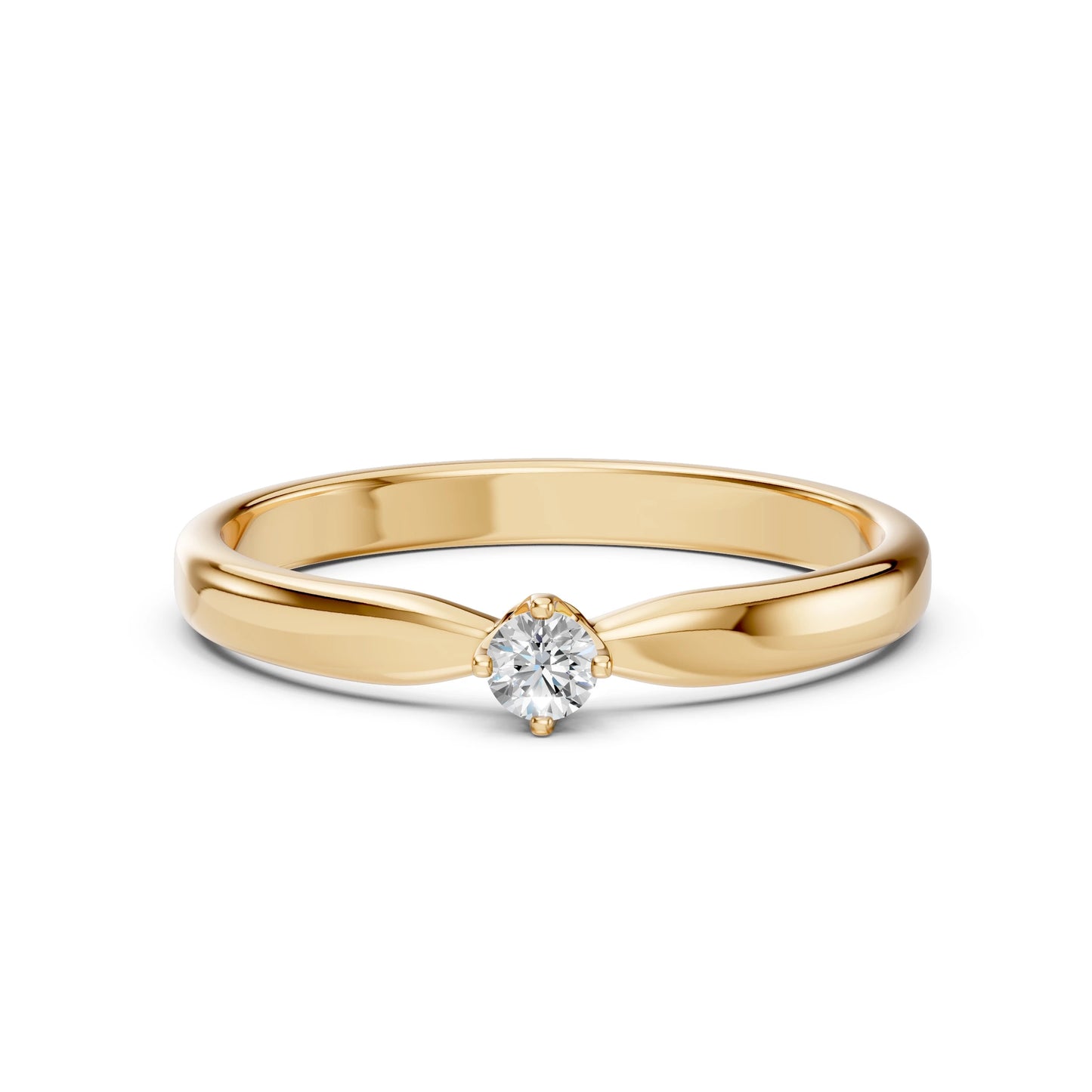 Solitär-Ring (Rund), 0.1 ct — 101-10041(3.0)