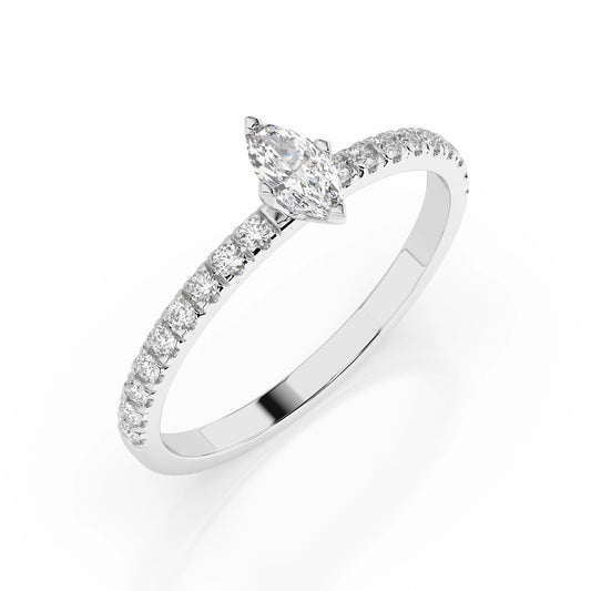 Solitär-Eternity-Ring (Marquise), 0.1 ct — 101-10181/4(0.10)MARQUISE