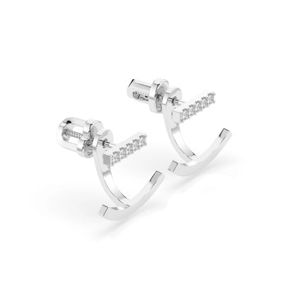 Minimalismus-Ohrringe (Rund), 0.15 ct — 102-10084
