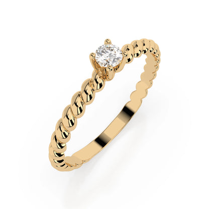 Solitär-Ring (Rund), 0.08 ct — 101-10038(2.7)