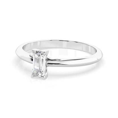 Solitär-Ring (Baguette), 0.3 ct — 101-10190(0.30)BAQ
