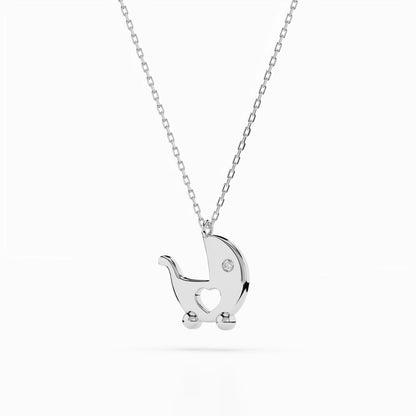 Minimalismus-Halskette (Rund), 0.01 ct — 104-10029