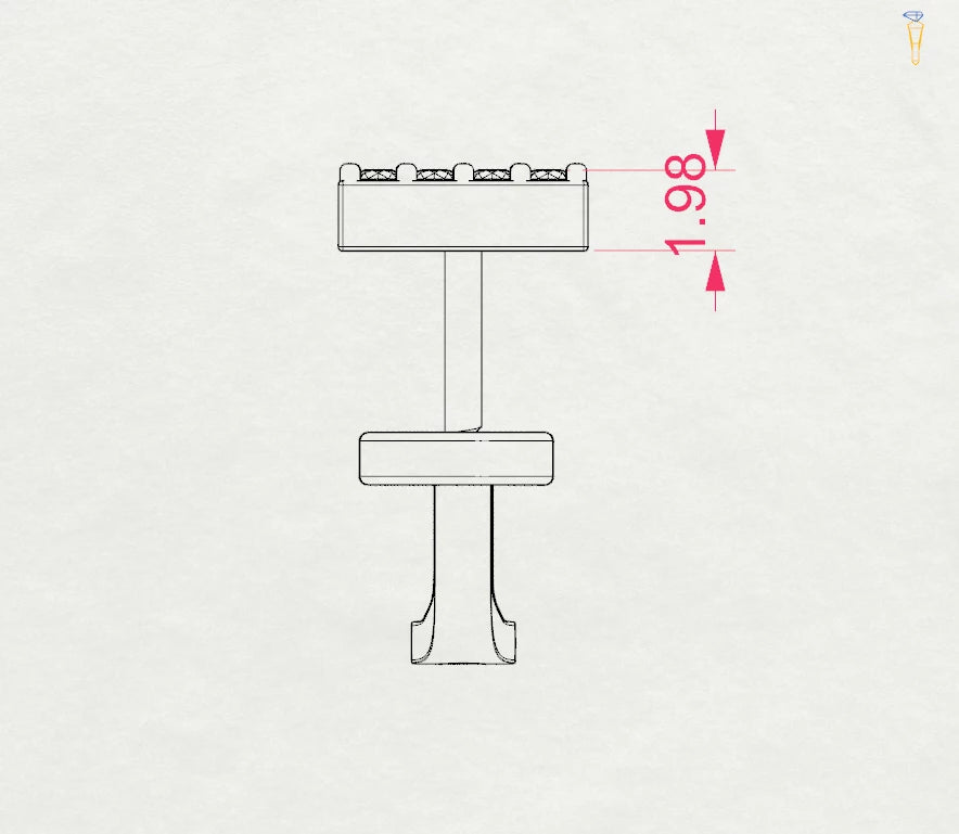 Minimalismus-Ohrringe (Rund), 0.08 ct — 102-10069