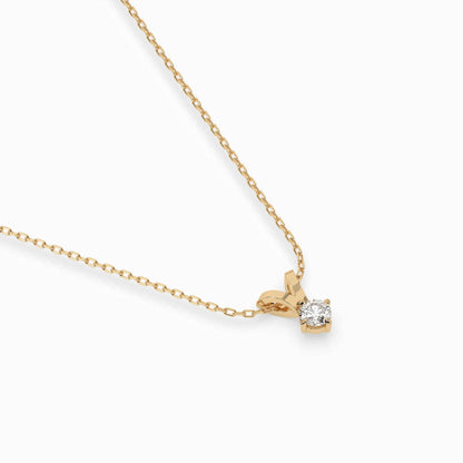 Solitär-Halskette (Rund), 0.2 ct — 104-10037(3.7)