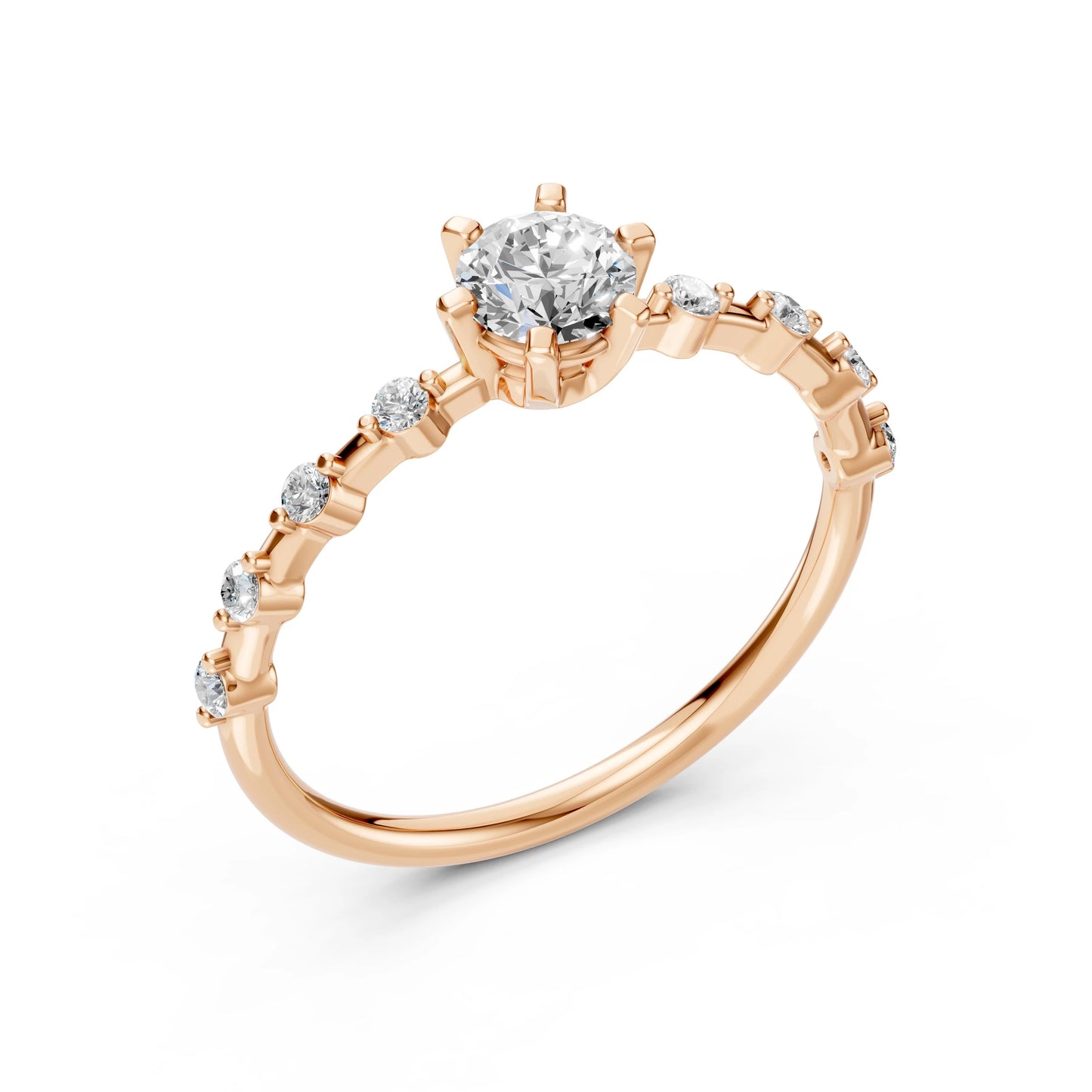 Solitär-Eternity-Ring (Rund), 0.5 ct — 101-10144(5.1)