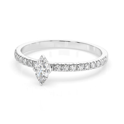 Solitär-Eternity-Ring (Marquise), 0.1 ct — 101-10181/4(0.10)MARQUISE