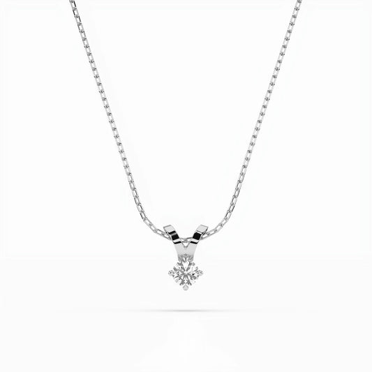 Solitär-Halskette (Rund), 0.1 ct — 104-10037(3.0)