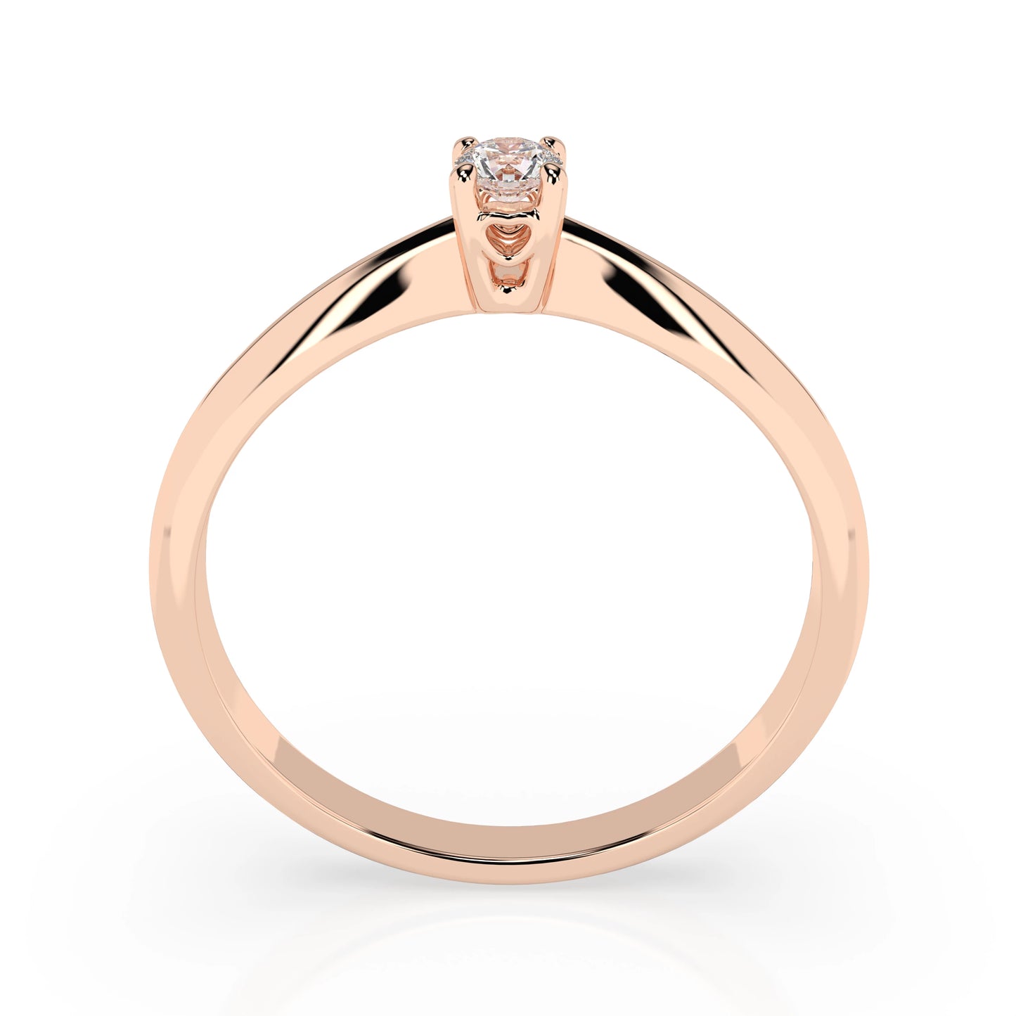 Solitär-Ring (Rund), 0.06 ct — 101-10035(2.5)