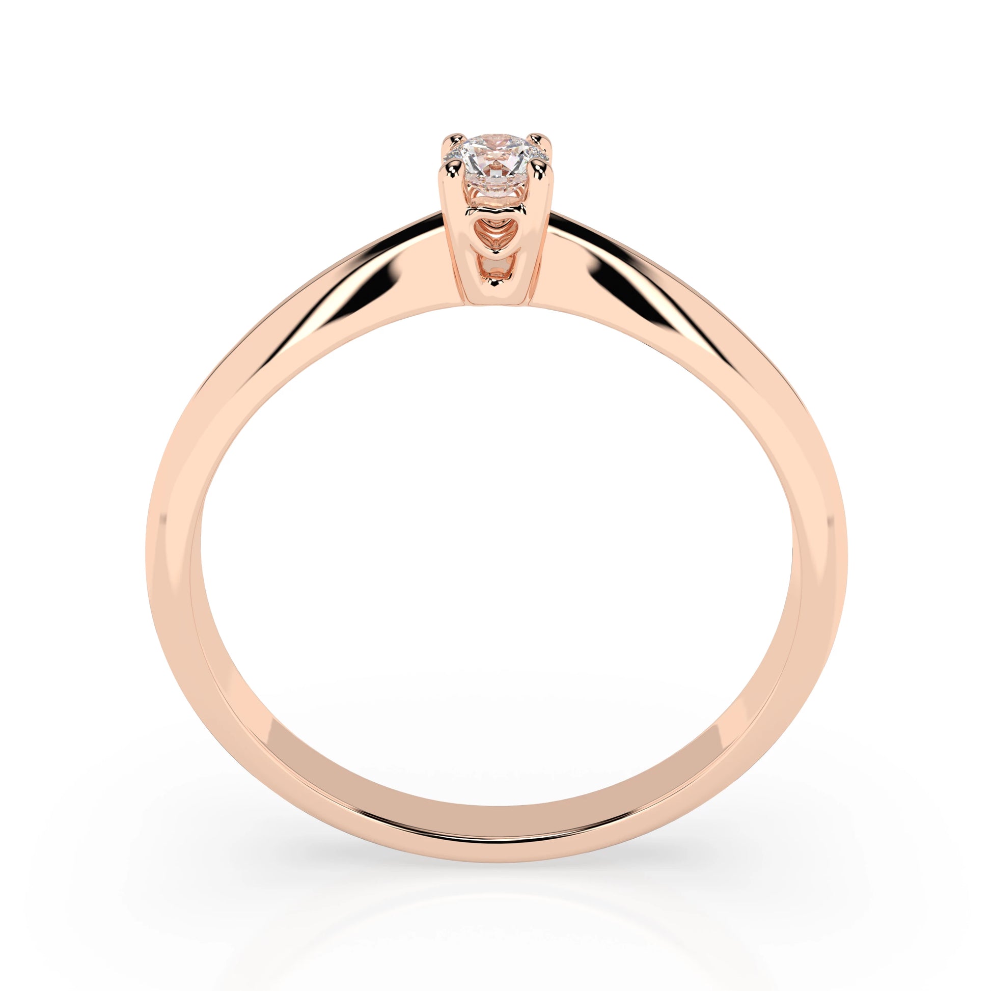 Solitär-Ring (Rund), 0.06 ct — 101-10035(2.5)
