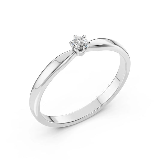 Solitär-Ring (Rund), 0.1 ct — 101-10040(3.0)