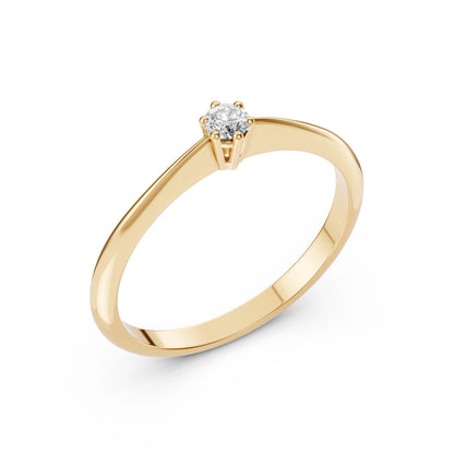 Solitär-Ring (Rund), 0.15 ct — 101-10027(3.4)