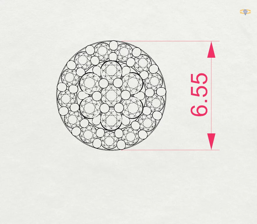 Illusion-Ohrringe (Rund), 0.16 ct — 102-10072