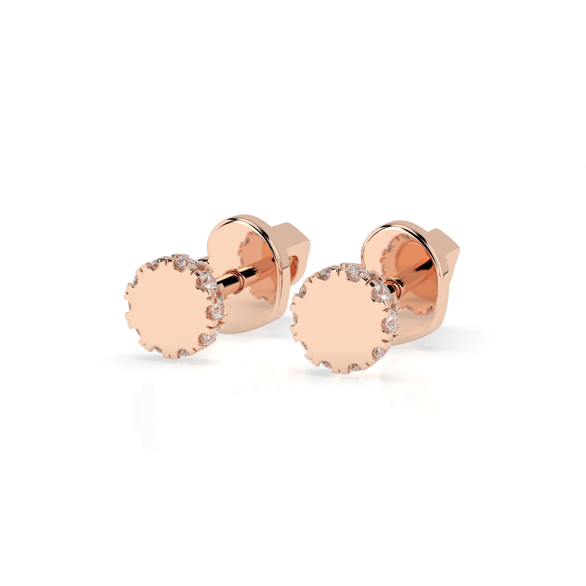 Minimalismus-Ohrringe (Rund), 0.1 ct — 102-10029