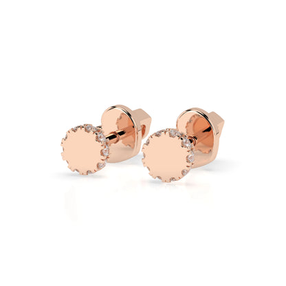 Minimalismus-Ohrringe (Rund), 0.1 ct — 102-10029
