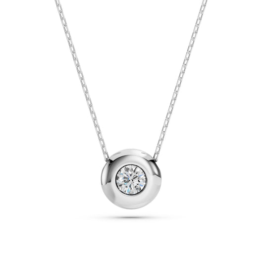Solitär-Halskette (Rund), 0.15 ct — 104-10007(3.4)