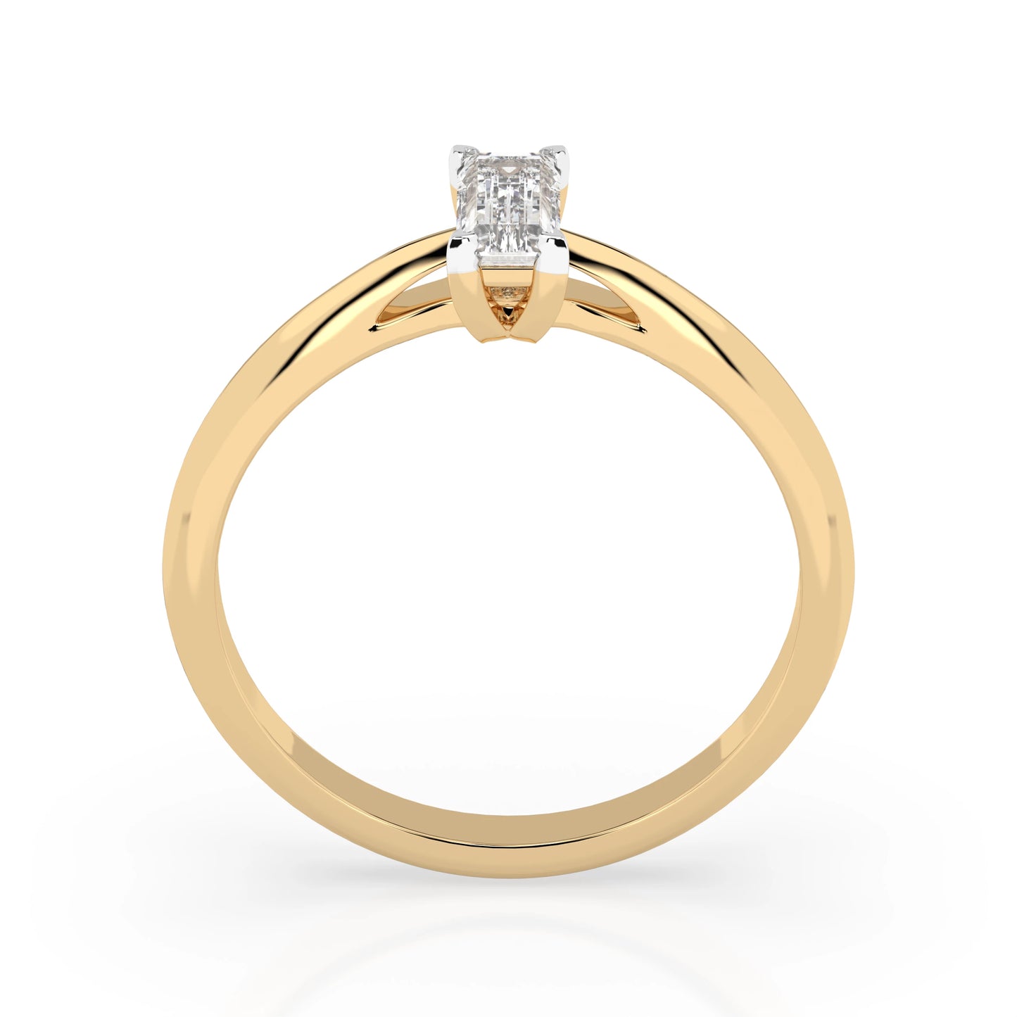 Solitär-Ring (Baguette), 0.3 ct — 101-10190(0.30)BAQ
