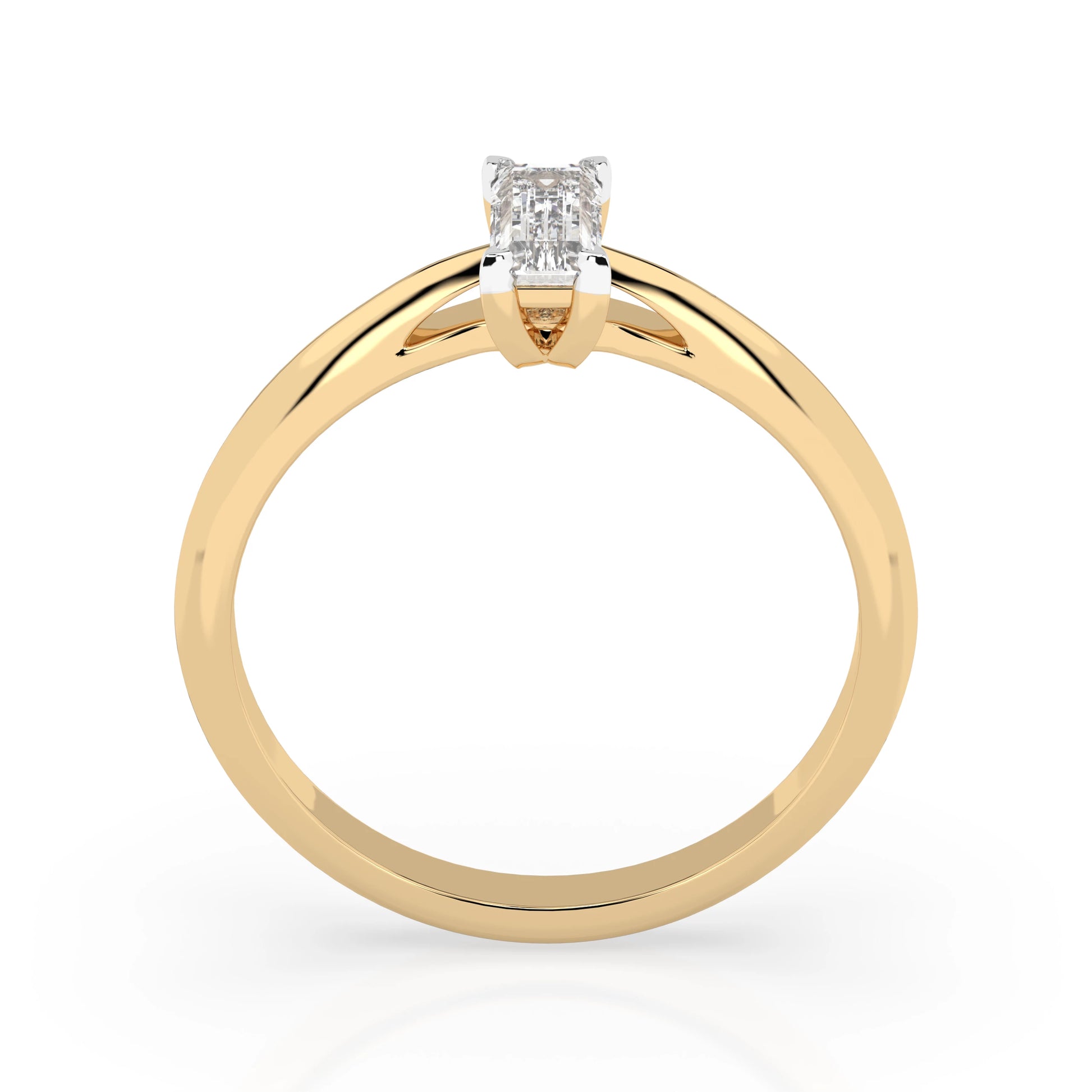 Solitär-Ring (Baguette), 0.3 ct — 101-10190(0.30)BAQ