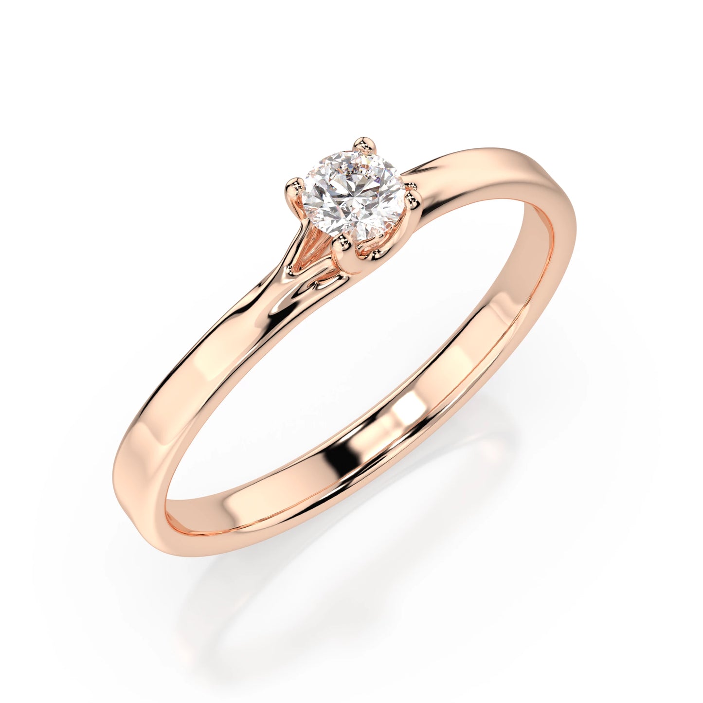 Solitär-Ring (Rund), 0.1 ct — 101-10014(3.0)