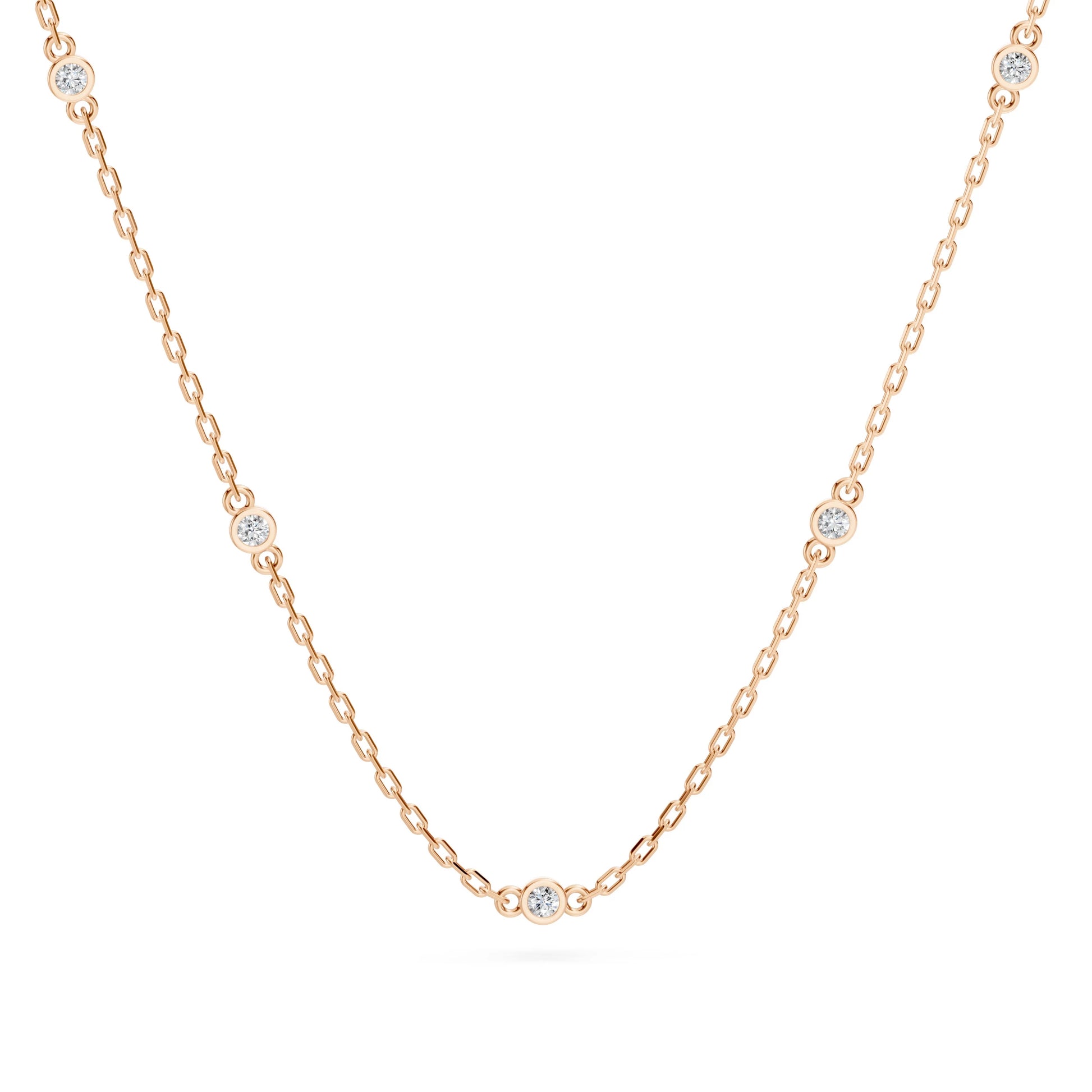 Minimalismus-Halskette (Rund), 0.07 ct — 104-10080/5(1.4)