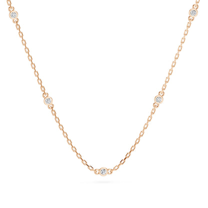 Minimalismus-Halskette (Rund), 0.07 ct — 104-10080/5(1.4)