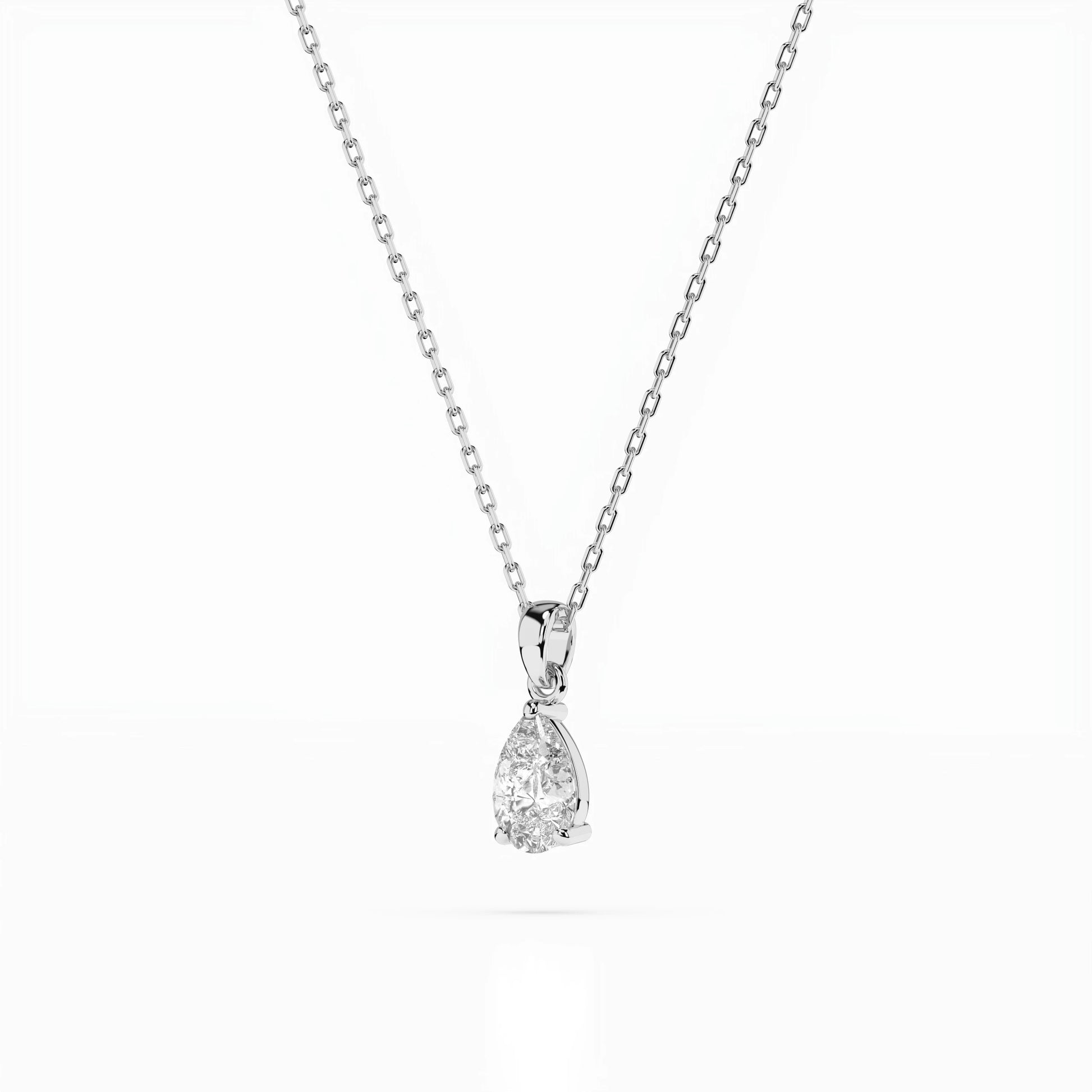 Solitär-Halskette (Tropfen), 0.3 ct — 104-10067(0.30)PAR