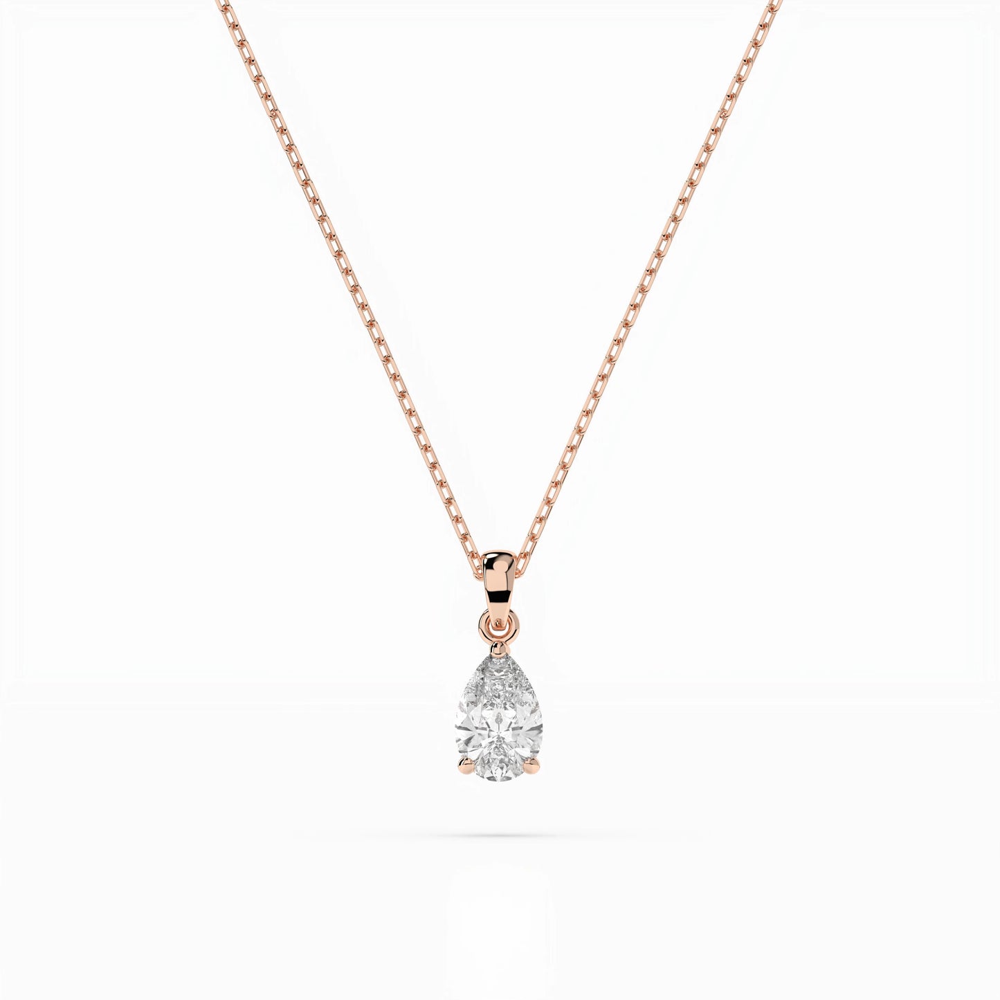 Solitär-Halskette (Tropfen), 0.3 ct — 104-10067(0.30)PAR