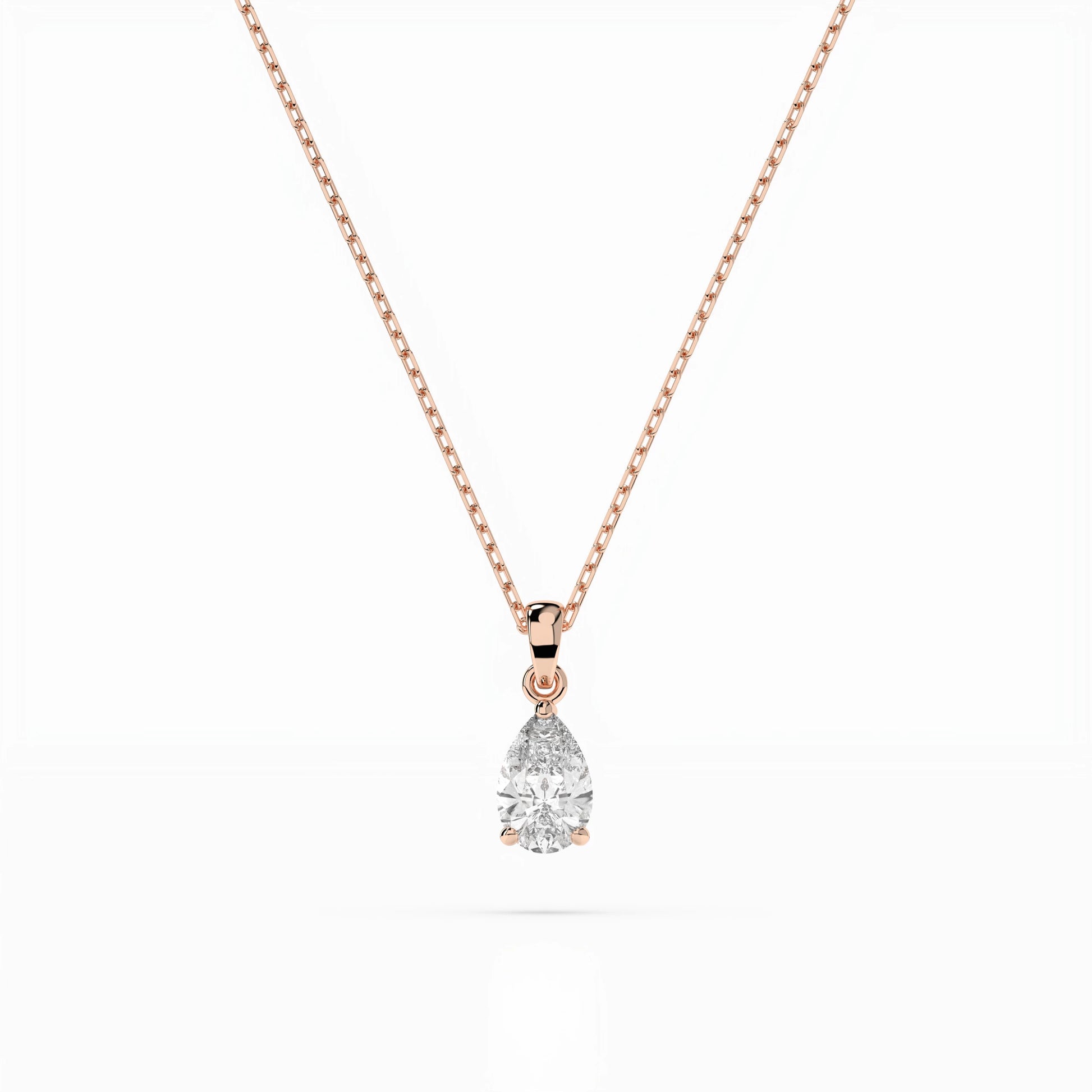 Solitär-Halskette (Tropfen), 0.3 ct — 104-10067(0.30)PAR