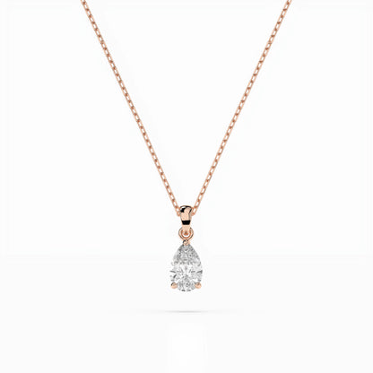 Solitär-Halskette (Tropfen), 0.3 ct — 104-10067(0.30)PAR