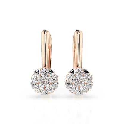 Illusion-Ohrringe (Rund), 0.12 ct — 102-10015/1(2.5)