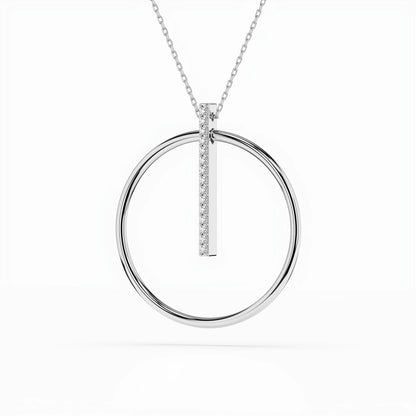 Minimalismus-Halskette (Rund), 0.09 ct — 104-10047