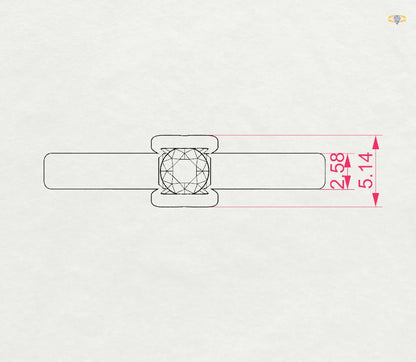 Solitär-Ring (Rund), 0.15 ct — 101-10013(3.4)