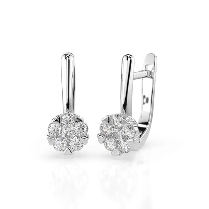 Illusion-Ohrringe (Rund), 0.12 ct — 102-10015/1(2.5)