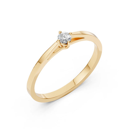 Solitär-Ring (Rund), 0.1 ct — 101-10125(3.0)