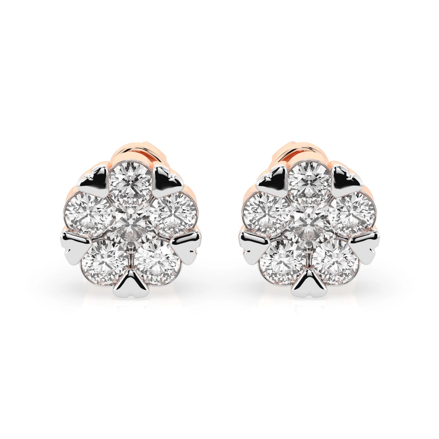 Illusion-Ohrringe (Rund), 0.3 ct — 102-10015/2(3.4)
