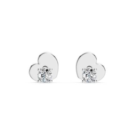 Solitär-Schmetterling-Ohrringe (Rund), 0.2 ct — 102-10012/1(3.0)