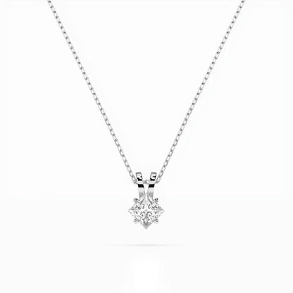 Solitär-Halskette (Prinzess), 0.3 ct — 104-10070(0.30)PR