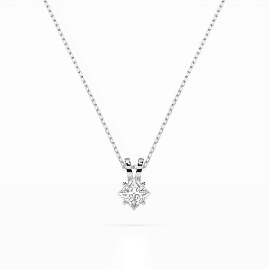 Solitär-Halskette (Prinzess), 0.3 ct — 104-10070(0.30)PR