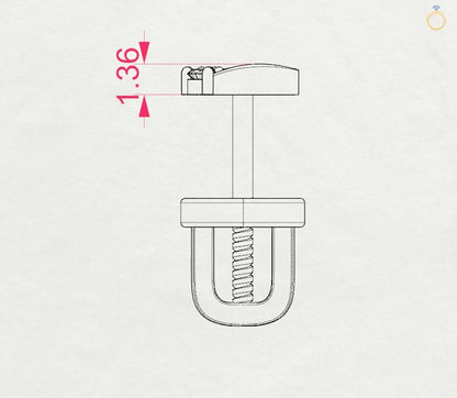 Minimalismus-Ohrringe (Rund), 0.05 ct — 102-10061