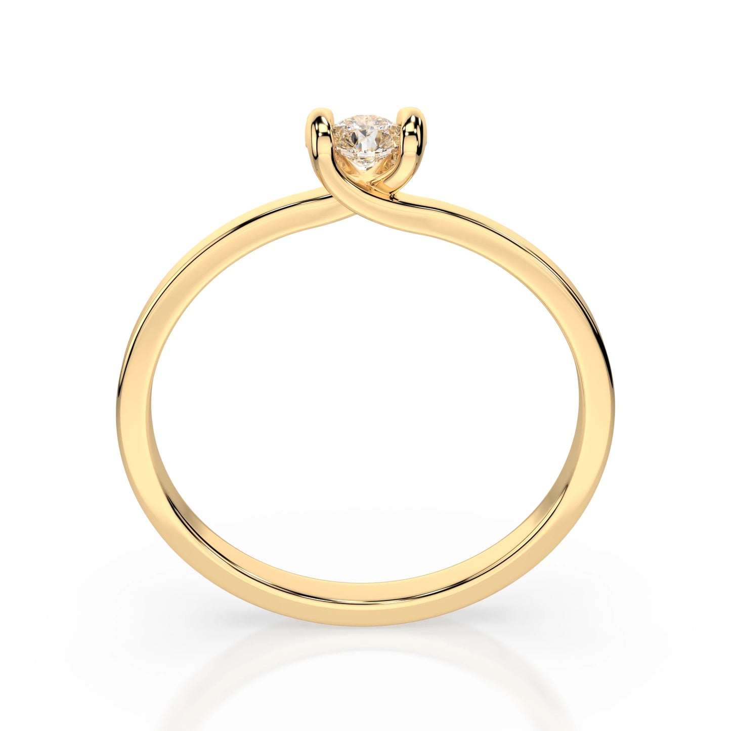 Solitär-Ring (Rund), 0.3 ct — 101-10016(4.2)