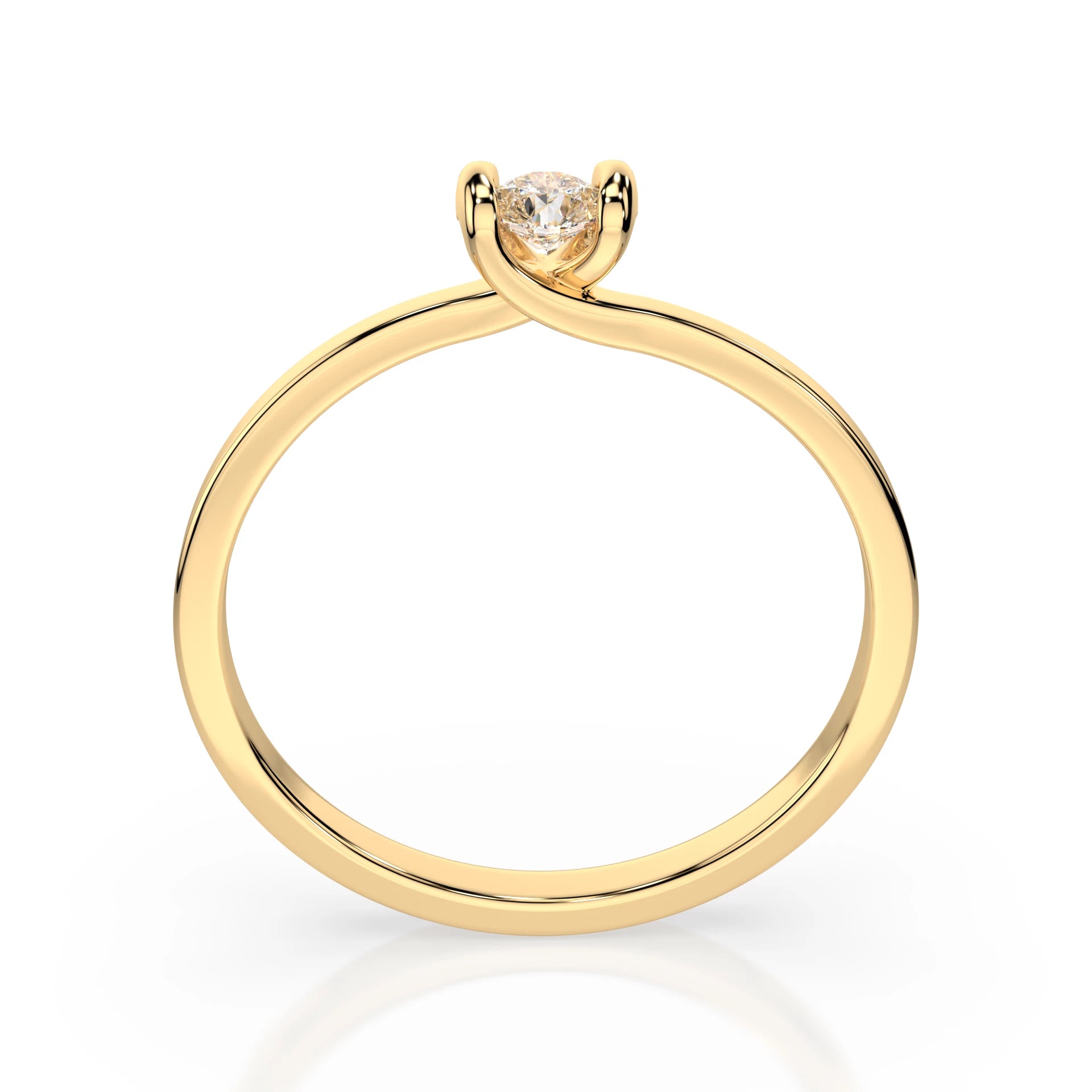 Solitär-Ring (Rund), 0.3 ct — 101-10016(4.2)