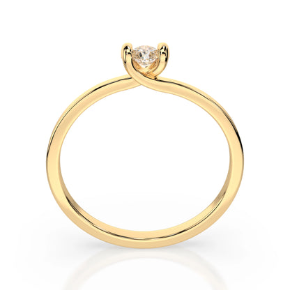 Solitär-Ring (Rund), 0.3 ct — 101-10016(4.2)
