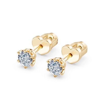 Solitär-Schmetterling-Ohrringe, 0.5 ct — 102-10040/1(4.0)