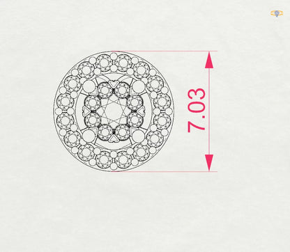 Illusion-Ohrringe (Rund), 0.06 ct — 102-10018(2.0)