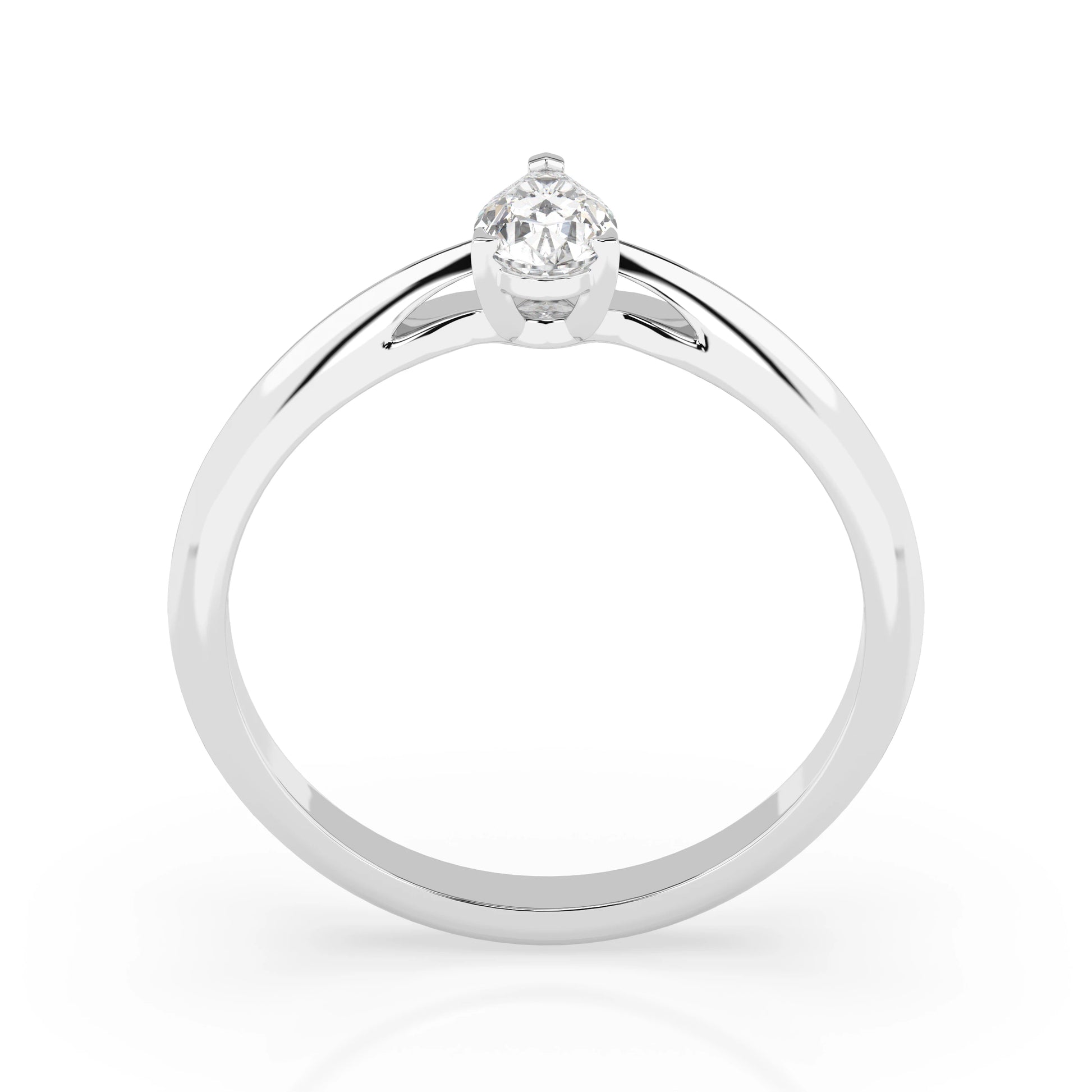 Solitär-Ring (Tropfen), 0.3 ct — 101-10190(0.30)PAR