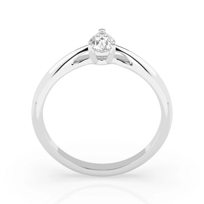 Solitär-Ring (Tropfen), 0.3 ct — 101-10190(0.30)PAR