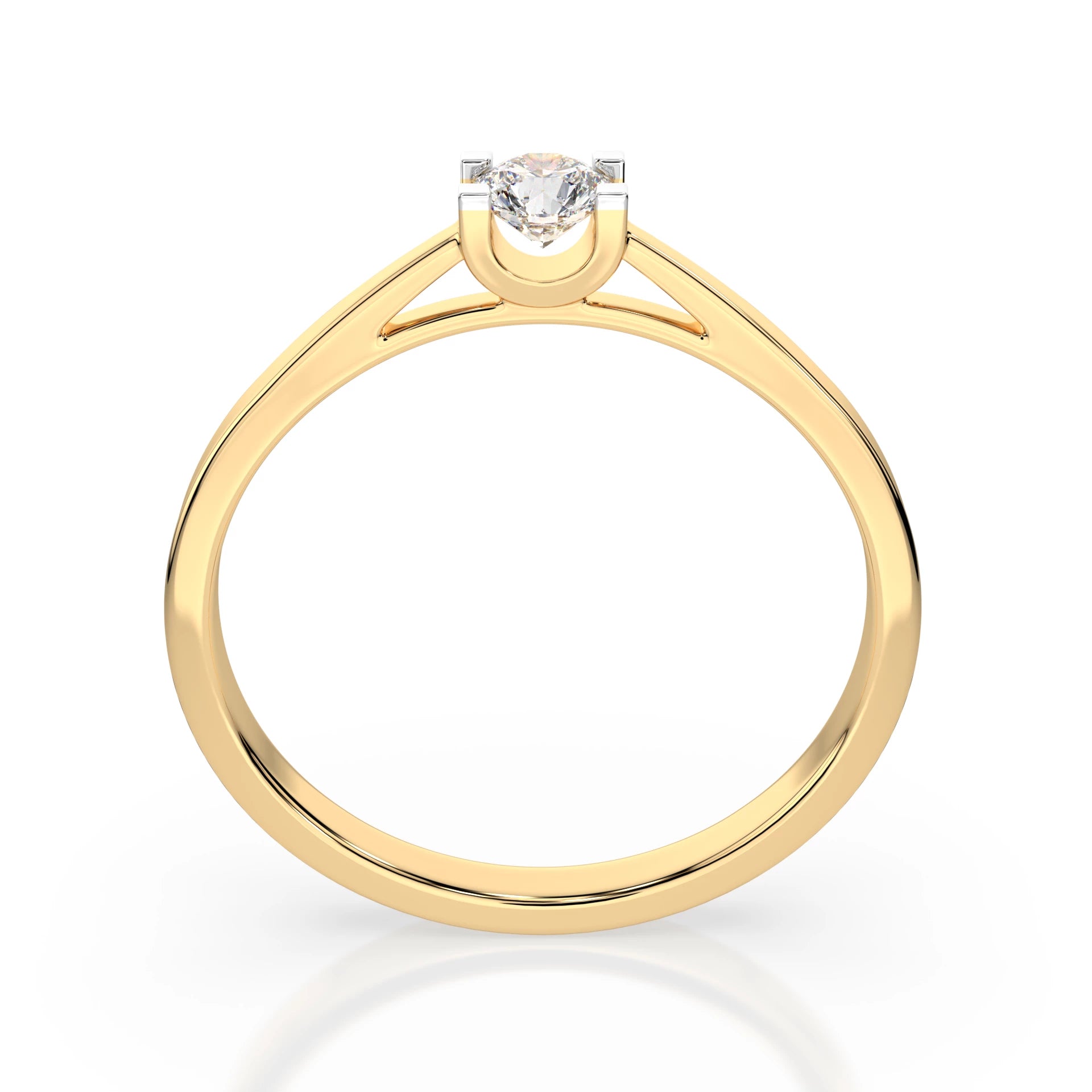 Solitär-Ring (Rund), 0.15 ct — 101-10020(3.4)