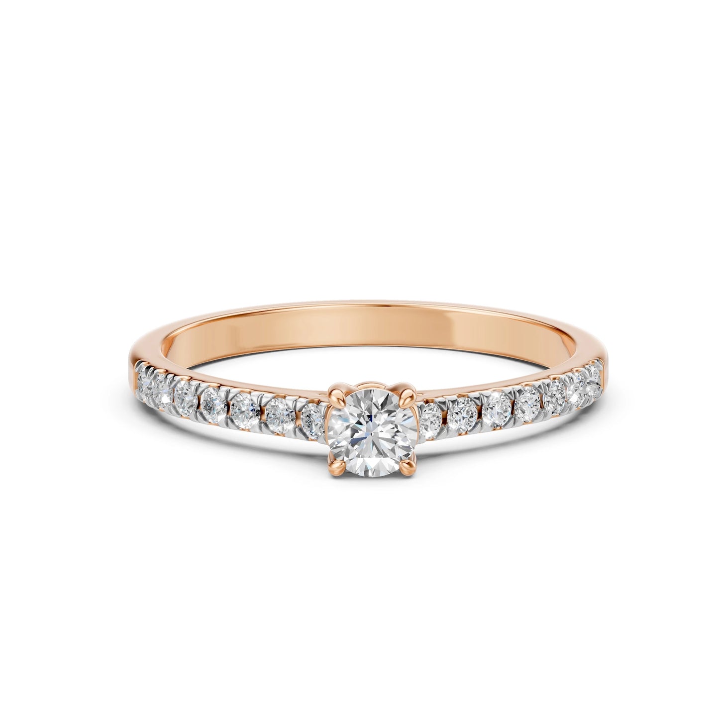 Solitär-Eternity-Ring (Rund), 0.2 ct — 101-10094(3.7)
